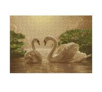 1000pcs(38x26cm) Puzzles pour Adultes Swans on The Lake Wallpaper Jeu De Puzzle Casse-tête pour Améliorer La Mémoire Cadeaux Uniques pour Un Anniversaire Et Noël 1000pcs(38x26cm)