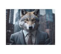 1000pcs(52x38cm) Casse-tête pour Adolescents Wolf in A Business Suit Casse-têtes pour Adolescents Jeux Relaxants Analyse Et Logique Cadeaux pour Les Amis Et La Famille 1000pcs(52x38cm)
