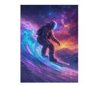 1000pcs(52x38cm) Casse-têtes pour Adolescents Astronaut Snowboarding in Space-2 Casse-têtes pour Adultes, Jeu De Réflexion, Anti-Stress, Idéal en Cadeau pour Toute La Famille 1000pcs(52x38cm)