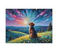 1000pcs(52x38cm) Casse-têtes pour Adolescents Painted Dog Dreamscape Puzzles pour Adultes, Jeux De Réflexion, Analyse Et Logique, Cadeaux d'anniversaire Et Cadeaux Uniques 1000pcs(52x38cm)