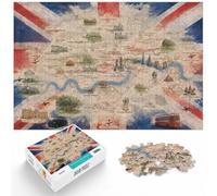 1000pcs (52x38cm) Puzzle 1000 Pièces, London Map, Idée Cadeau Noël | Pour un moment en famille : ce puzzle 1000 pièces adulte peut se faire seul ou se partager en famille.