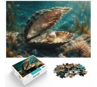 1000pcs (52x38cm), Puzzle 1000 Pièces, Oyster with Pearl Underwater | Puzzle pour adultes avec 1000 pièces : convient à un loisir calme sans écran ; pour une activité tranquille chez soi.