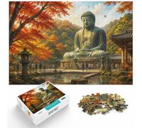 1000pcs (52x38cm), Puzzle 1000 Pièces pour Adultes, Kamakura Great Buddha Autumn