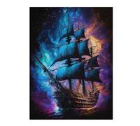 1000pcs(52x38cm) Puzzle pour Adolescents Fantasy Pirate Ship Artwork Puzzle pour Adultes - Jouets À Monter Soi-même - Anti-Stress - Cadeaux Uniques pour Anniversaire Et Noël 1000pcs(52x38cm)