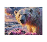 1000pcs(52x38cm) Puzzle pour Adolescents Let Me Be A Polar Bear Who Loves Color Puzzle - Jeux Relaxants - Défi Difficile - Cadeau d'anniversaire, Cadeaux, 1000pcs(52x38cm)