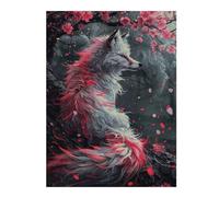 1000pcs(52x38cm) Puzzles pour Adolescents Cherry Blossom Wolf Puzzles pour Adultes Jeu Familial Analyse Et Logique Jeu Stimulant Cadeaux 1000pcs(52x38cm)