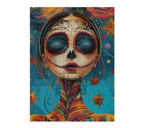 1000pcs(52x38cm) Puzzles pour Adolescents Colorful Sugar Skull Art Print Puzzles pour Adultes, Jeux Familiaux, Défi Difficile, Cadeaux De Noël Et d'anniversaire 1000pcs(52x38cm)