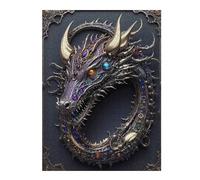 1000pcs(52x38cm) Puzzles pour Adolescents Cyber Dragon Puzzles pour Adultes Jeux De Famille Difficile Difficile Cadeaux De Noël Et d'anniversaire 1000pcs(52x38cm)