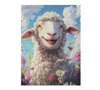 1000pcs(52x38cm) Puzzles pour Adolescents Fluffy Sheep in Flower Field Puzzle pour Adultes, Jeu De Réflexion, Cadeau d'anniversaire Idéal pour Toute La Famille 1000pcs(52x38cm)