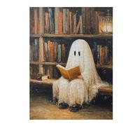 1000pcs(52x38cm) Puzzles pour Adolescents Ghost Reading Book in Library Puzzles pour Adultes, Jeux Familiaux, Défi Difficile, Cadeaux De Noël Et d'anniversaire 1000pcs(52x38cm)