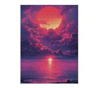 1000pcs(52x38cm) Puzzles pour Adolescents Magical Sunset Ocean View Puzzles pour Adolescents Jeux Relaxants Assemblage De Motifs Idéal comme Cadeau pour Toute La Famille 1000pcs(52x38cm)