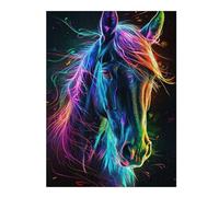 1000pcs(52x38cm) Puzzles pour Adolescents Neon Horse Art Print Jeux De Puzzle Amusants Et Difficiles Activités Ludiques À La Maison 1000pcs(52x38cm)