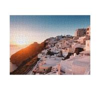 1000pcs(52x38cm) Puzzles pour Adolescents Santorini Sunset Puzzles pour Adultes Jeu Familial Analyse Et Logique Jeu Stimulant Cadeaux 1000pcs(52x38cm)