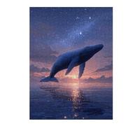 1000pcs(52x38cm) Puzzles pour Adultes, Cadeaux Whale Watching at Sunset Puzzles pour Adolescents, Jouet, Décoration Murale, Défi Difficile, Défi Éducatif 1000pcs(52x38cm)