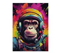1000pcs(52x38cm) Puzzles pour Adultes Chimpanzee Astronaut Space Suit Puzzles pour Adultes À Monter Soi-même - Difficulté Élevée - Cadeaux Uniques pour Un Anniversaire Ou Noël 1000pcs(52x38cm)