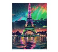 1000pcs(52x38cm) Puzzles pour Adultes Colorful Eiffel Tower Reflection-1 Puzzle pour Adultes - Décoration Murale - Idéal pour Passer Le Temps À La Maison - Difficile Et Stimulant 1000pcs(52x38cm)