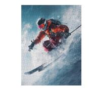 1000pcs(52x38cm) Puzzles pour Adultes Extreme Skiing Adventure -1 Puzzles pour Adultes Jeux De Relaxation Découpage De Précision Interaction Parent-Enfant 1000pcs(52x38cm)