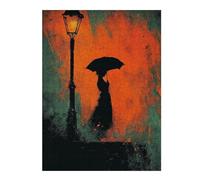 1000pcs(52x38cm) Puzzles pour Adultes Rainy Night Lamp Post Casse-tête pour Adultes, Jeu De Réflexion, Décoration Murale, Cadeaux Uniques pour Anniversaire Et Noël 1000pcs(52x38cm)