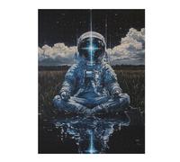 1000pcs(52x38cm) Puzzles pour Adultes Space Astronaut Meditation Scene Casse-tête pour Adultes, Jeu De Réflexion, Décoration Murale, Cadeaux Uniques pour Anniversaire Et Noël 1000pcs(52x38cm)