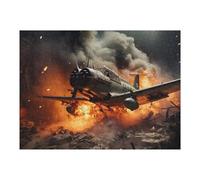 1000pcs(52x38cm) Puzzles pour Adultes Warplane Crash Explosion Scene Jeu De Puzzle Casse-tête pour Améliorer La Mémoire Cadeaux Uniques pour Un Anniversaire Et Noël 1000pcs(52x38cm)