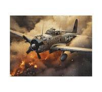 1000pcs(52x38cm) Puzzles pour Adultes Warplane Dive Bombing Scene Jeu De Puzzle Casse-tête pour Améliorer La Mémoire Cadeaux Uniques pour Un Anniversaire Et Noël 1000pcs(52x38cm)