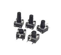 1000Pcs 6 * 6 * 4.3/5/6/7/8 mm High Right Angle 3 Pin Dip Side Actile Tact Push Button Side 3 Pin Micro Switch Self Reset(6x6x9.0)
