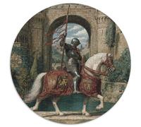 1000pcs (67.5x67.5cm) 15th-Century Knights in Plate Armor Puzzle Jouet en Bois Cadeau Unique Décoration Intérieure Jeu ÉduChatif Challenge Toy