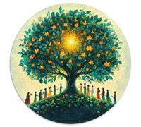 1000pcs (67.5x67.5cm) Arbre with Bright Leaves Jigsaw Symbole de Croissance et de Connexion Puzzles À Faire Soi-même pour Adultes