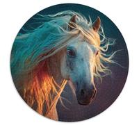1000pcs (67.5x67.5cm) Cheval à la Longue crinière Flottant au Vent Puzzle Jouet en Bois Cadeau Unique Décoration Intérieure Jeu Éducatif Challenge Toy