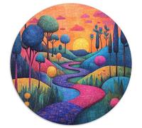 1000pcs (67.5x67.5cm) Coucher de Soleil Park - Abstract Style Puzzle Jouet en Bois Cadeau Unique Décoration Intérieure Jeu ÉduChatif Challenge Toy