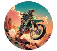1000pcs (67.5x67.5cm) Green Off-Road Moto Speeding Over Rocky Terrain Jigsaw Puzzles À Faire Soi-même pour Adultes