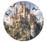 1000pcs (67.5x67.5cm) Magnifique château Puzzle Jouet en Bois Cadeau Unique Décoration Intérieure Childish Dragon in The Jardin Jeu ÉduChatif Challenge Toy