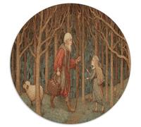 1000pcs (67.5x67.5cm) Moyen-âge Jigsaw Un Berger Perdu Rencontre Une fée Puzzles À Faire Soi-même pour Adultes