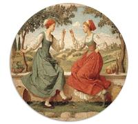1000pcs (67.5x67.5cm) Paysage Rural Jigsaw Deux Femmes Dansant Puzzles À Faire Soi-même pour Adultes