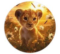 1000pcs (67.5x67.5cm) Petit Lion Mignon Puzzle Jouet en Bois Cadeau Unique Décoration Intérieure Vanilla Beans and Fleurs Jeu ÉduChatif Challenge Toy