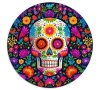 1000pcs (67.5x67.5cm) Puzzles pour Adolescents Adultes Crânes en Sucre colorés