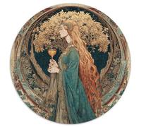 1000pcs (67.5x67.5cm) Puzzles pour Adolescents Adultes Dame Arbre de Vie and Holy Grail