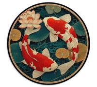 1000pcs (67.5x67.5cm) Puzzles pour Adolescents Adultes Koï Arranged in A Yin-Yang Circle Grand Lotus