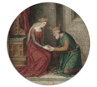 1000pcs (67.5x67.5cm) Puzzles pour Adolescents Adultes Medieval-Style Sketches, King and Queen