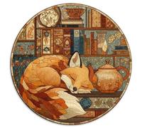 1000pcs (67.5x67.5cm) Puzzles pour Adolescents Adultes Renard endormi sur Une étagère avec Une Grande théière