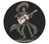 1000pcs (67.5x67.5cm) Puzzles pour Adolescents Adultes Squelette Jouant passionnément de la Guitare Acoustique