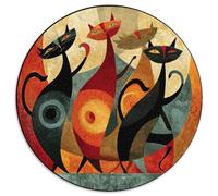 1000pcs (67.5x67.5cm) Puzzles pour Adolescents Adultes Tribal Art Primitive Art of Danse Chats