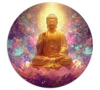 1000pcs (67.5x67.5cm) Statue de Bouddha, Lotus Flower, Butterfly Puzzle Jouet en Bois Cadeau Unique Décoration Intérieure Jeu ÉduChatif Challenge Toy