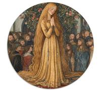 1000pcs (67.5x67.5cm) Style Manuscrit insulaire médiéval Puzzle Jouet en Bois Cadeau Unique Décoration Intérieure Belle Dame Jeu ÉduChatif Challenge Toy