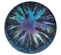 1000pcs (67.5x67.5cm) Winter Northern Forest with Starry Sky and Aurores boréales Jigsaw Puzzles À Faire Soi-même pour Adultes