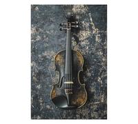 1000pcs(75x50cm) Casse-têtes pour Adolescents Vintage Violin Musical Instrument Casse-têtes pour Adultes, Jeu De Réflexion, Anti-Stress, Idéal en Cadeau pour Toute La Famille 1000pcs(75x50cm)