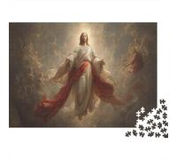 1000pcs (75x50cm) Christ ressuscité Puzzle Jouet en Bois Cadeau Unique Décoration Intérieure Lumière Divine Jeu ÉduChatif Challenge Toy