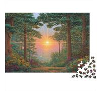 1000pcs (75x50cm) Coucher de Soleil sur l'océan Tropical, forêt verdoyante Puzzle Jouet en Bois Cadeau Unique Décoration Intérieure Jeu ÉduChatif Challenge Toy