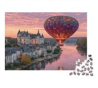1000pcs (75x50cm) Montagnes à air Chaud au-Dessus de la vallée de la Loire Puzzle Jouet en Bois Cadeau Unique Décoration Intérieure Jeu Éducatif Challenge Toy