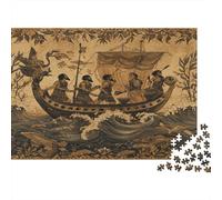 1000pcs (75x50cm) Peinture figurative en céramique Noire Grecque Jigsaw Puzzles À Faire Soi-même pour Adultes
